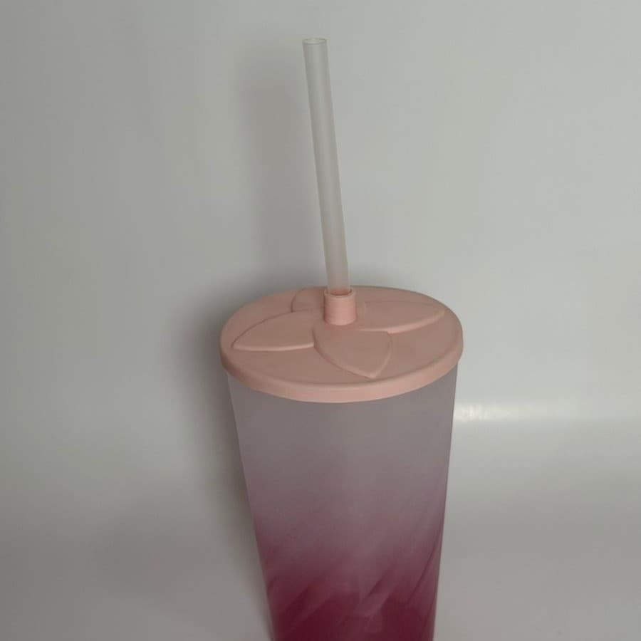 Copo twister degradê rosa para festa